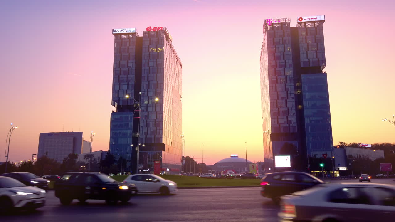 City gates office towers , Free Press Square, Bucharest Romania