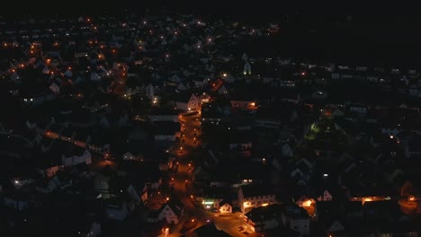 Stadtnacht-Luftaufnahme-Von-Albstadt-Im-Erholungsgebiet-Der-Schwäbischen-Alb-In-Deutschland