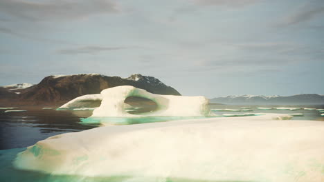 iceberg in arctic landscape