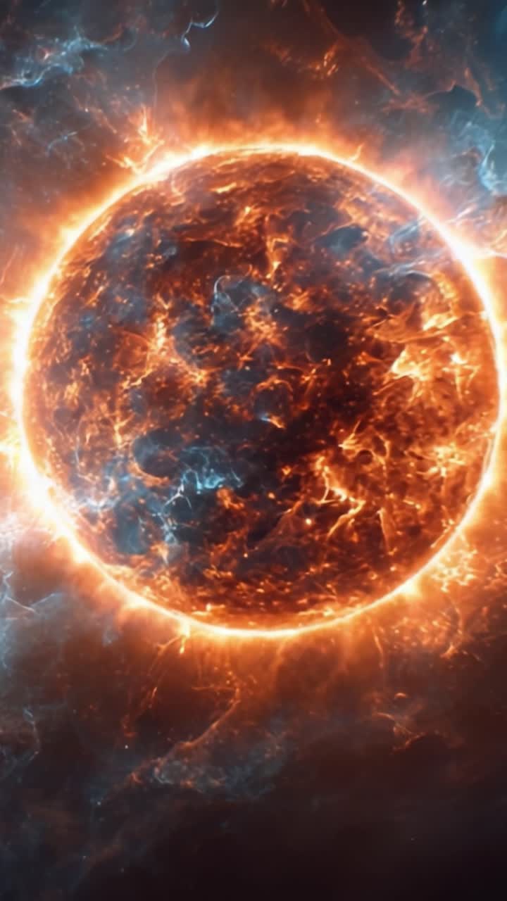 Fængslende kosmisk fænomen afsløret: En betagende visuel rejse gennem de transformative stadier af et himmellegeme, der udsender strålende energi og lys.