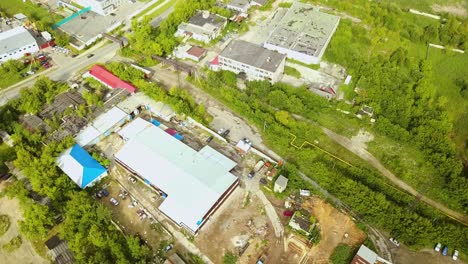 aerial view of industrial area