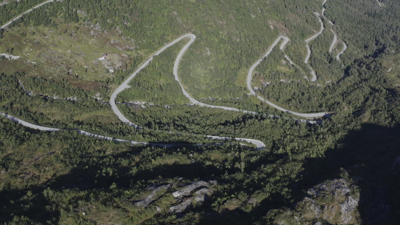 Serpentine Mountain Road in Norway