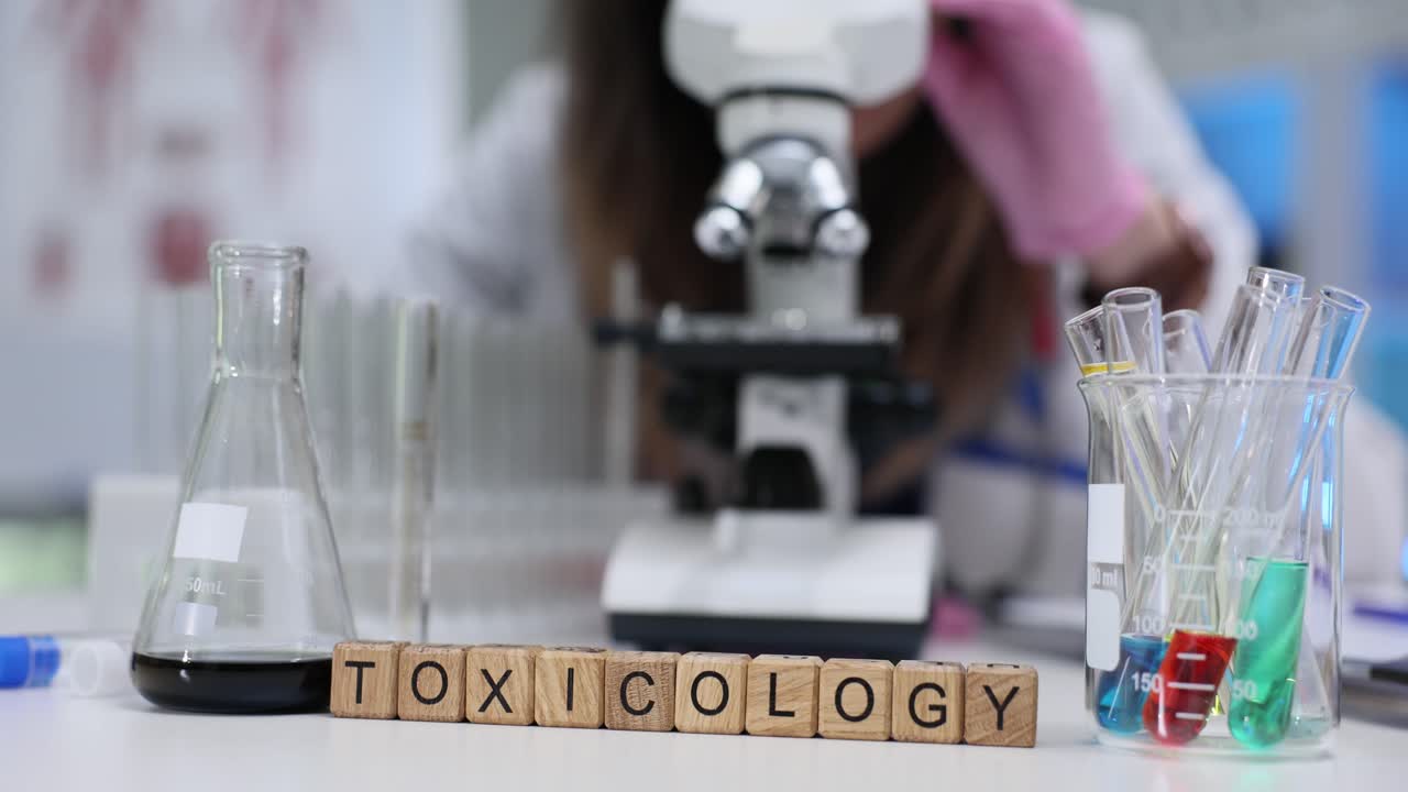 Toxicology Laboratory Research with Scientist and Equipment