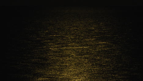 moon illuminates the surface of the ocean the romatic and mysterious night