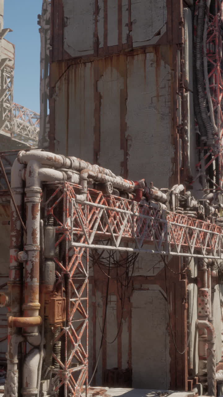 ruinas de una estructura industrial olvidada