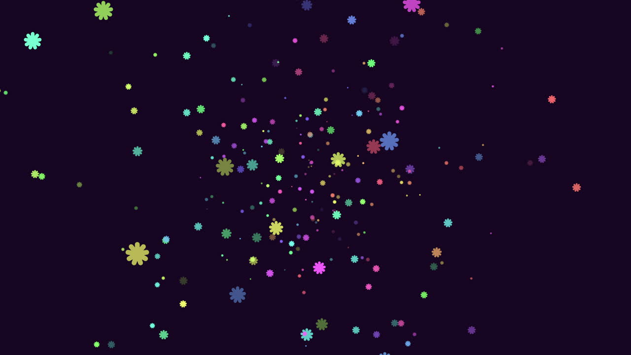 푸른 하늘에 화려한 눈송이 비행