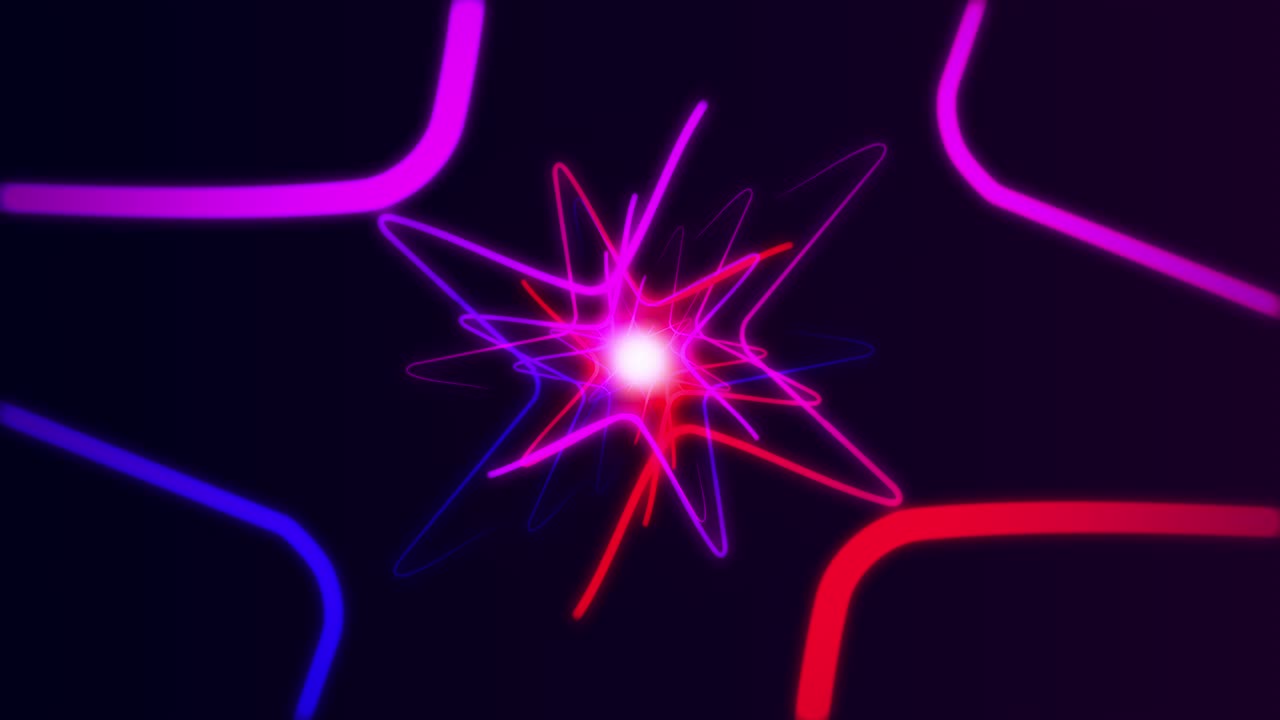 fondo de movimiento de neón bucle sin costuras