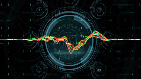 Animation-of-fingerprint-and-scope-scanning-over-data-processing