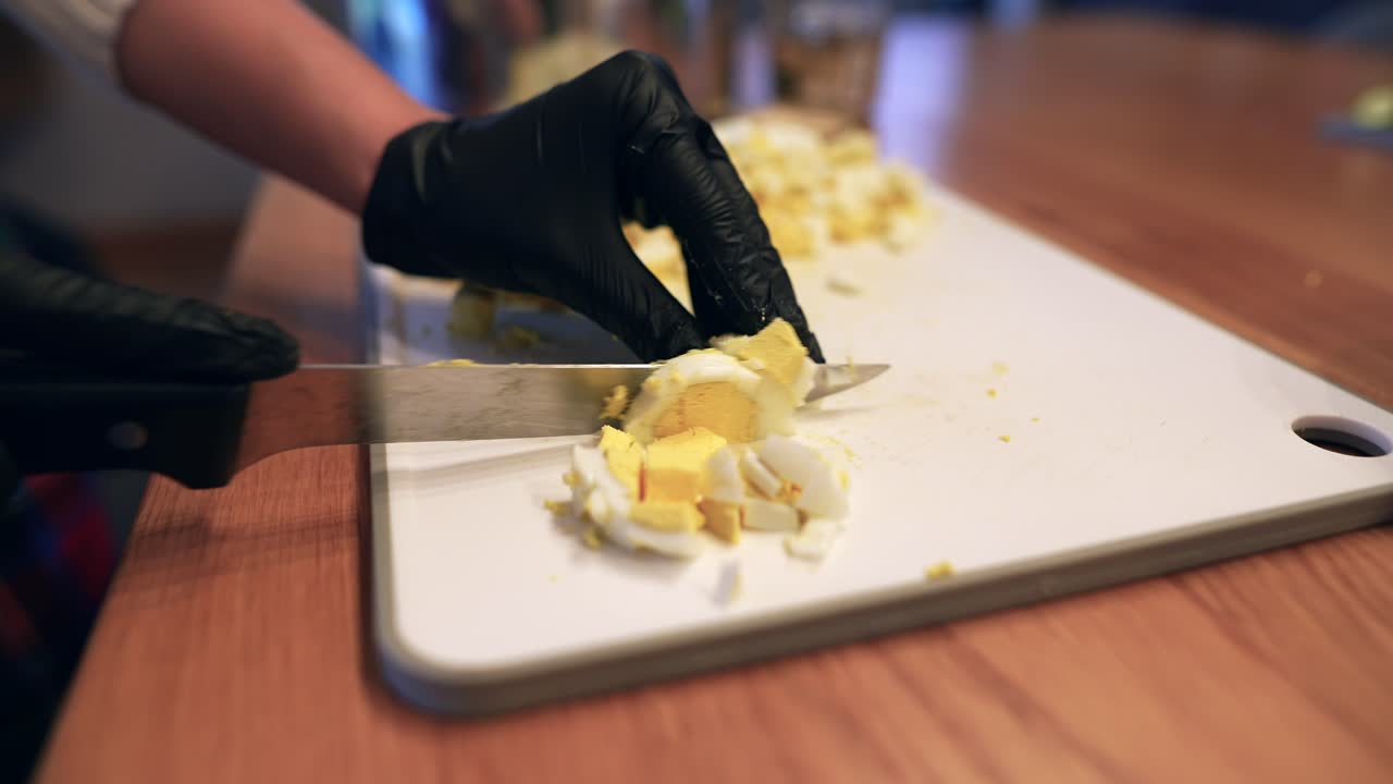 Preparing Egg Salad