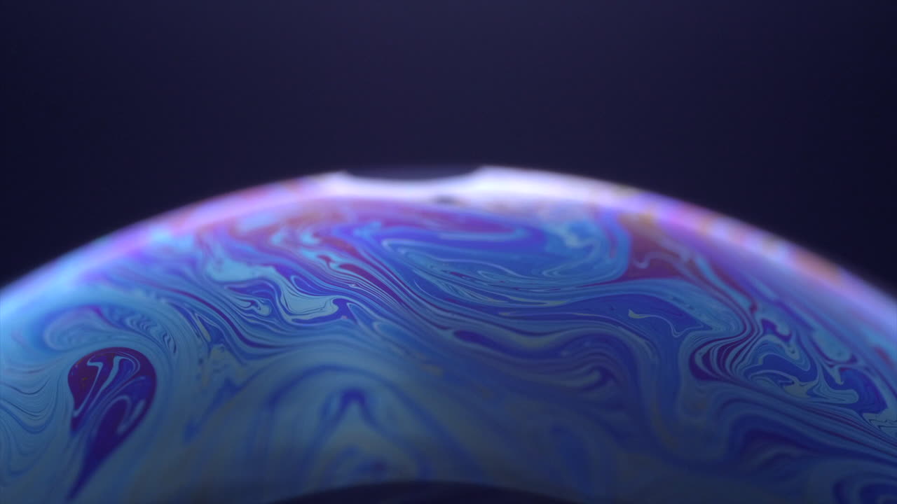Beautiful blue bubble planet -close up