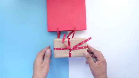 gift wrapping and shopping