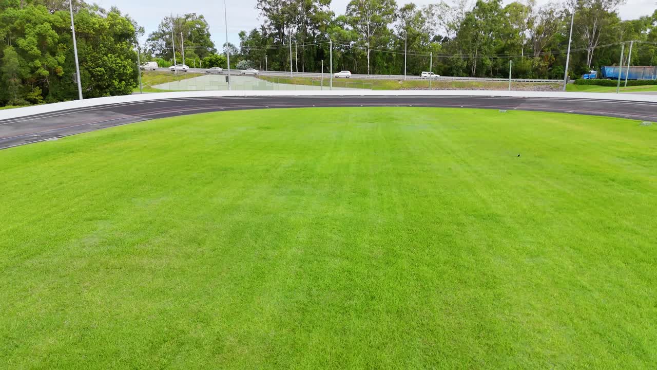 스포츠 육상 경기장 에 대한 항공 영상