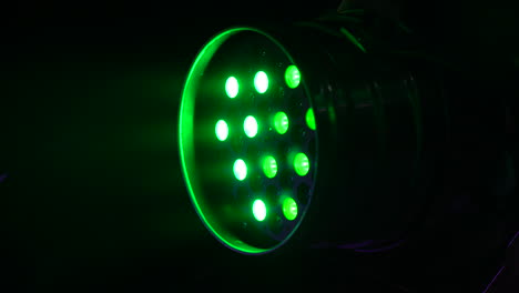 luces de escenario de led verdes