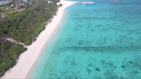 aerial view of minna island beach in okinawa japan