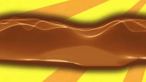 animation of wave patterns moving over sun rays on beige background