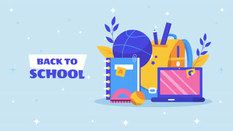 Motion-Graphic-of-Flat-illustration-for-back-to-school-season