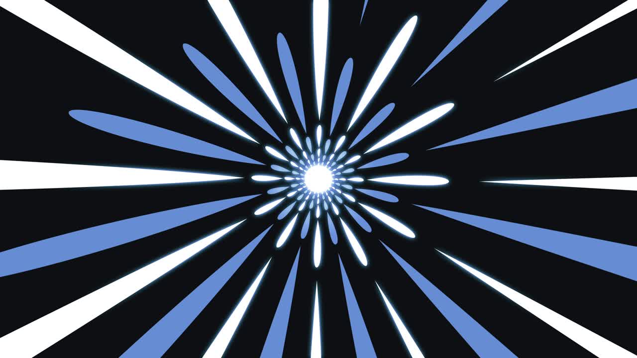 둥근 파란색 선을 가진 추상적인 애니메이션 구형 우아한 배경