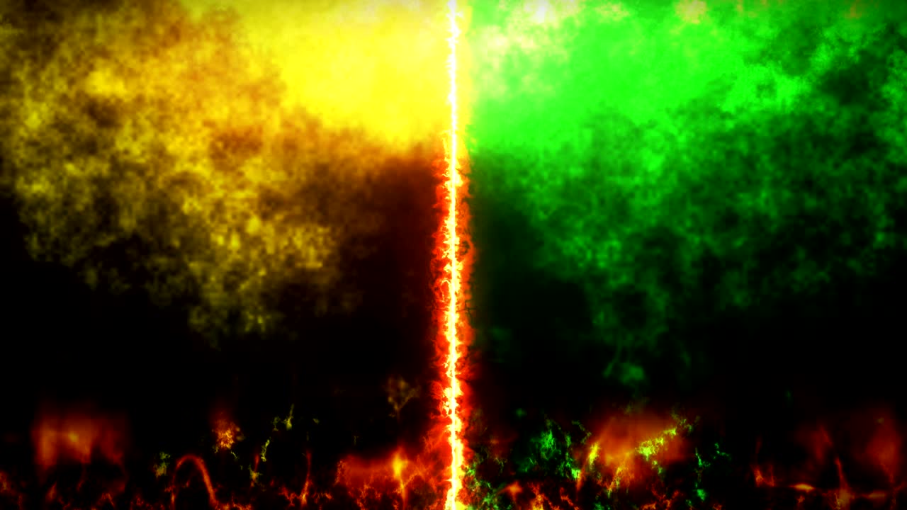 frente al fondo de la lucha, animación en bucle,