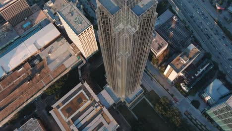 antena 4k del área de la galería en houston, texas