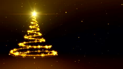 4k christmas trees background with text - loop- christmas card