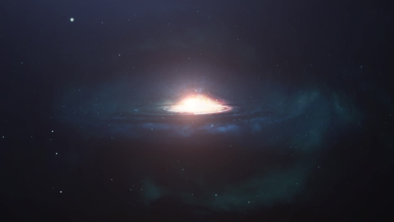 은하수 은하계가 우주에 떠 다니고 있습니다.