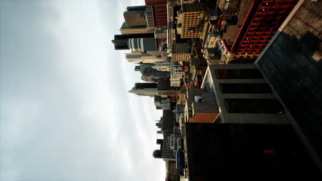 vista vertical de manhattan desde el techo