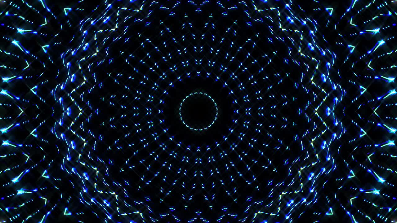 Beautiful abstract kaleidoscope that shines, a radiant light that regulates the subtle movements