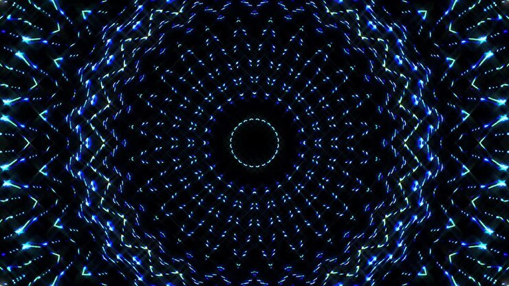 Beautiful abstract kaleidoscope that shines, a radiant light that regulates the subtle movements