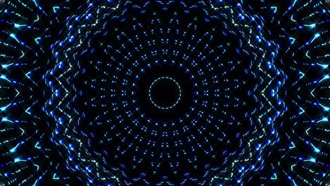 hermoso caleidoscopio abstracto que brilla, una luz radiante que regula los movimientos sutiles