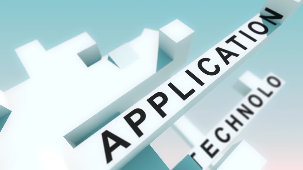 palabras de transformación digital animadas con cubos