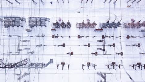 Aerial View of a Snowy Power Station
