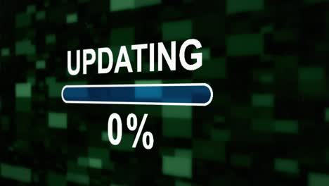 updating progress bar countdown computer screen animation