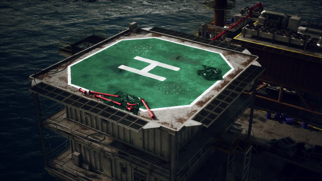 석유 기지 에 있는 헬리터 기지