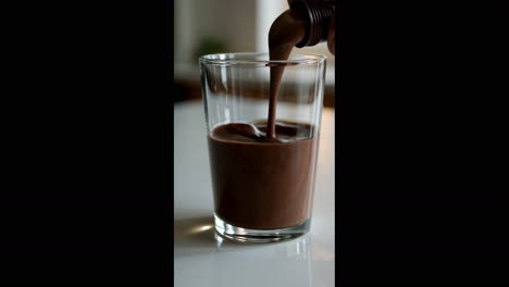 milk with fly and chocolate drink