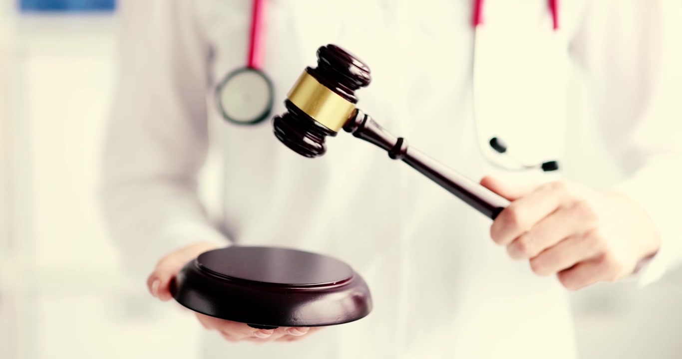 Doctor with gavel a captivating intersection of medicine and law with unique insights