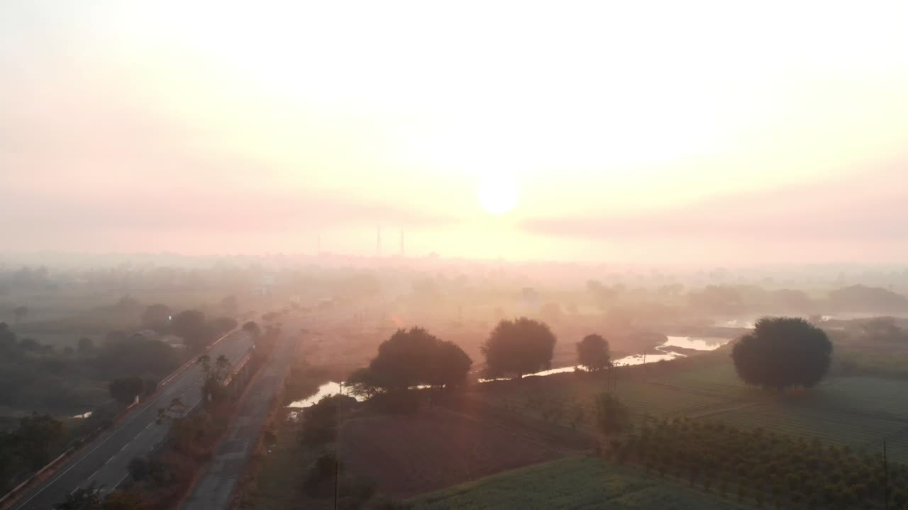 drone coming down from clouds