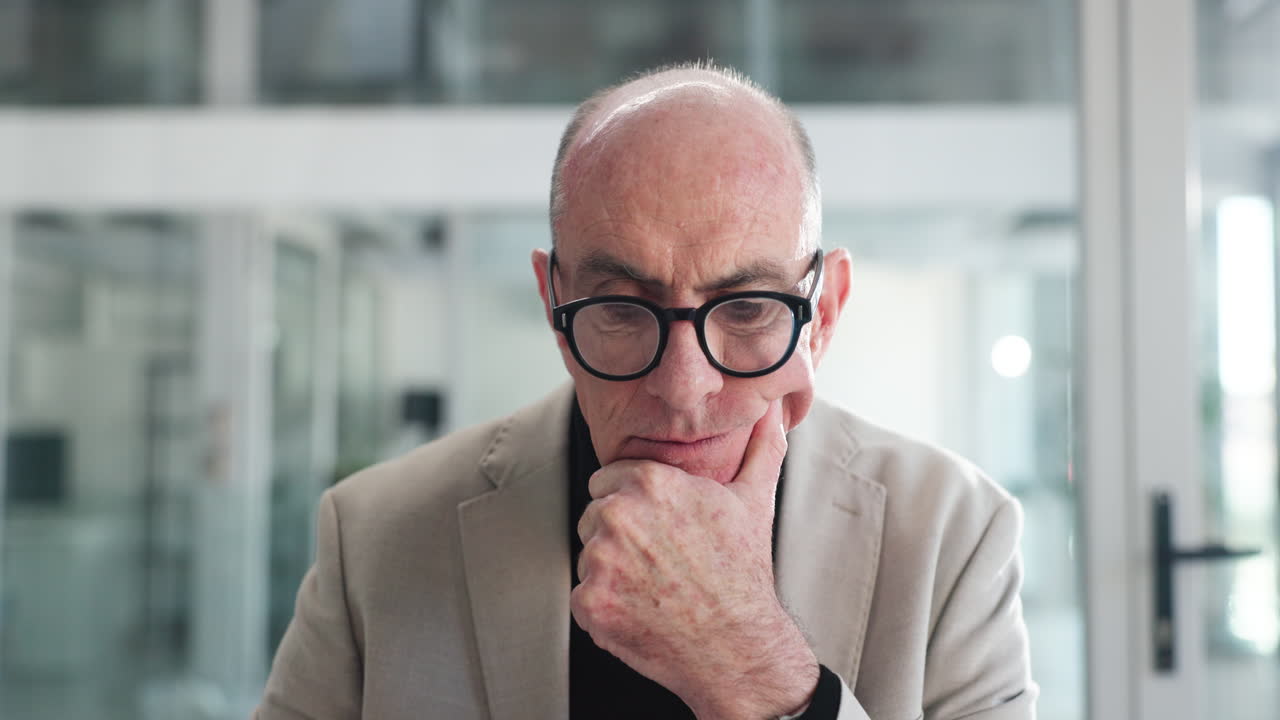 Portrait of a Thinking Businessman