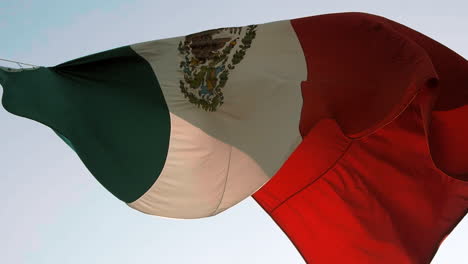 mexican flag waving cdmx mexico city shot in 4k 100fps