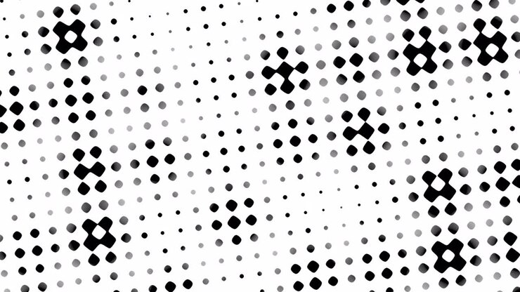 White and black geometric dots pattern