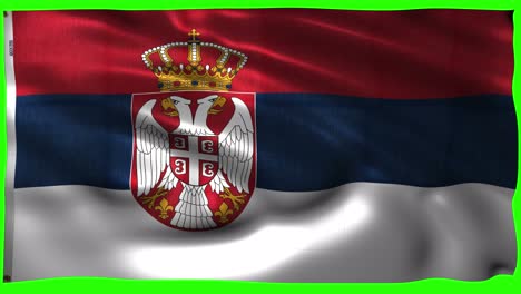 La-Bandera-De-Serbia,-Clave-De-Croma