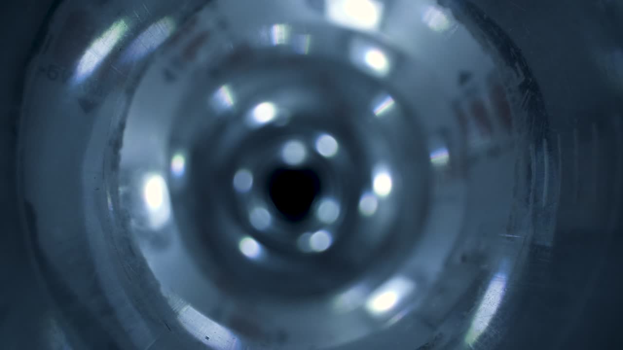 corredor de la estación espacial modelo de túnel pasarela con luz intermitente de led agujero de gusano