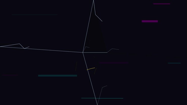 Abstract Digital Glitch Animation with Geometric Lines