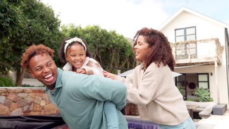 happy family outdoors
