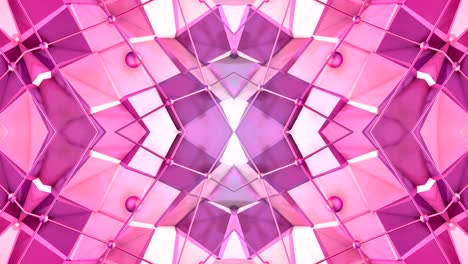 abstracto simple fondo 3d en color gradiente púrpura rojo, estilo low poly como fondo geométrico moderno o entorno matemático con efecto caleidoscópico. 4k uhd o bucle sin costuras fullhd. v3