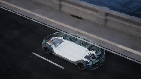 electric car chassis design - 3d model visualization