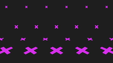 Pink-crosses-diagonal-pattern-on-black-background