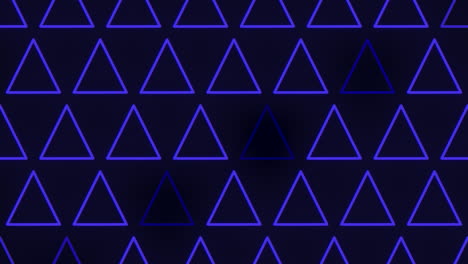 Symmetrical-glowing-blue-triangle-pattern-on-dark-background