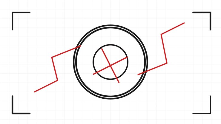 Animated Abstract Geometric Lines Forming a Target Symbol