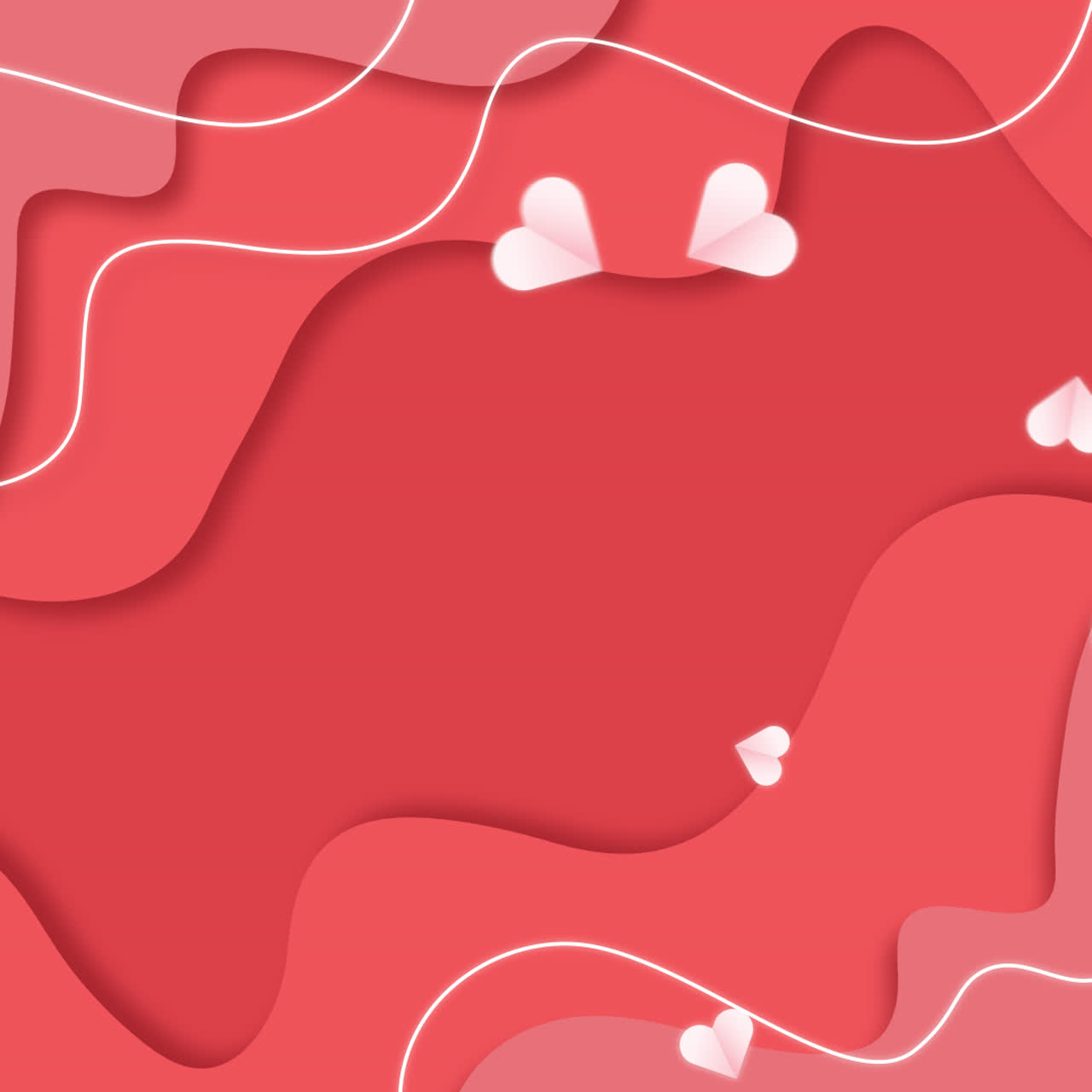 종이 심장 배경 디자인