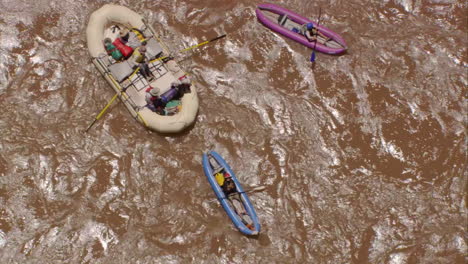 High-Angle-View-Over-Rafters-In-The-Grand-Canyon-From-Directly-Above